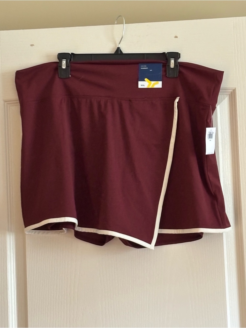 Old Navy Maroon Skort with Cream Trim
